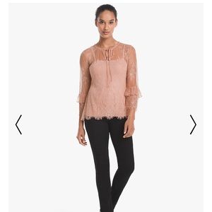 Antique Blush Lace Ruffle Tunic from WHBM